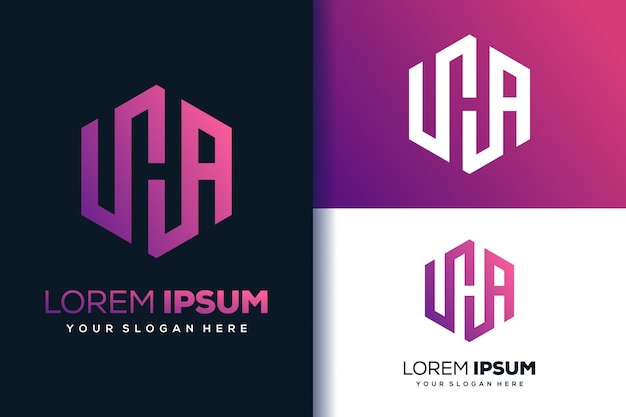 Abstract initial logo design