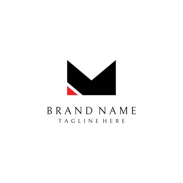 Abstract initial template logo minimalist letter M elementSymbol of modern elegant unique and luxurious geometryDesign for corporate business identity