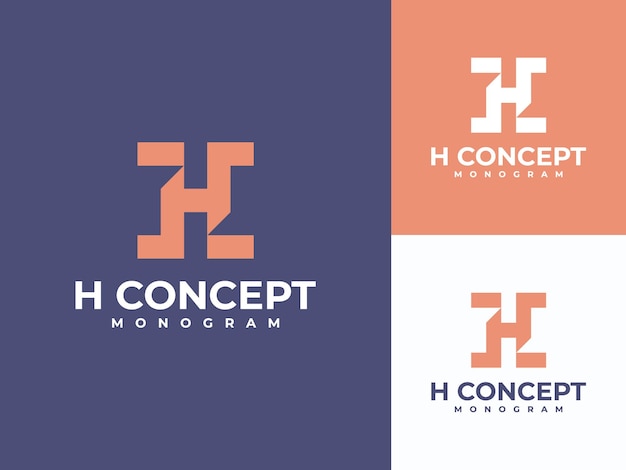 Abstract Initials h logo template, monogram letter h