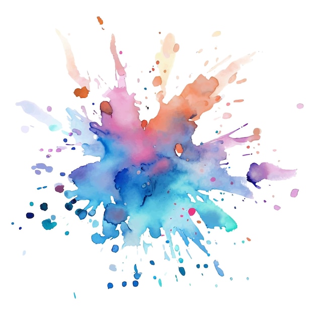 Abstract ink splash background Colorful paint splatter brush texture