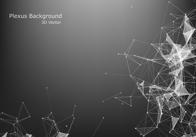 abstract internet connection and technology graphic design. polygonal background, geometrical backdrop with dots, lines, triangles for global web, connection, science, futuristic concept.