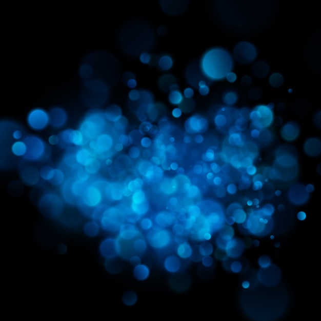 Vector abstract intreepupil cirkelvormige blauwe bokeh