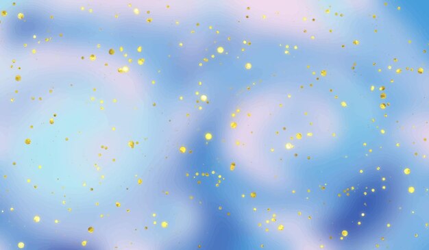 Abstract iridescent holographic background with shining gold glitter