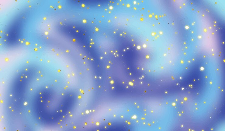 Vector abstract iridescent holographic background with shining gold glitter