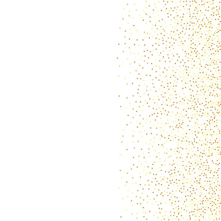 Abstract Iridescent verjaardagskaart. Gouden confetti op witte achtergrond. Geïsoleerde gouden stofdeeltjes. Random Bridal Backdrop. Foil Border. Vector Round Bokeh. Geometrische verjaardag achtergrond.