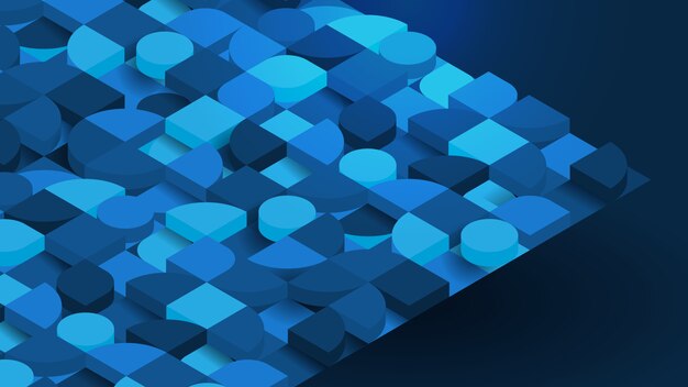 abstract isometric background with blue color,