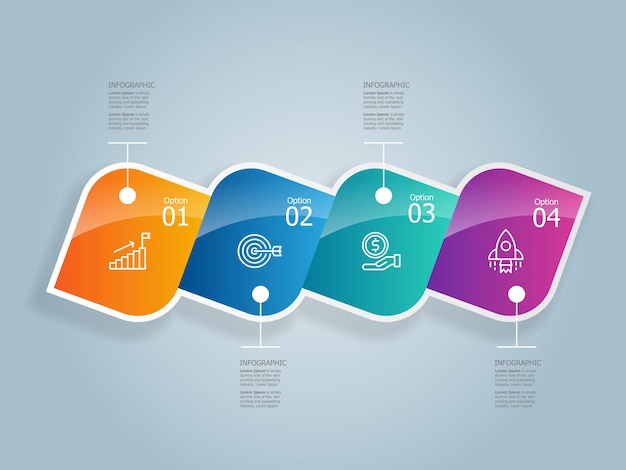 Abstract isometric steps infographic presentation