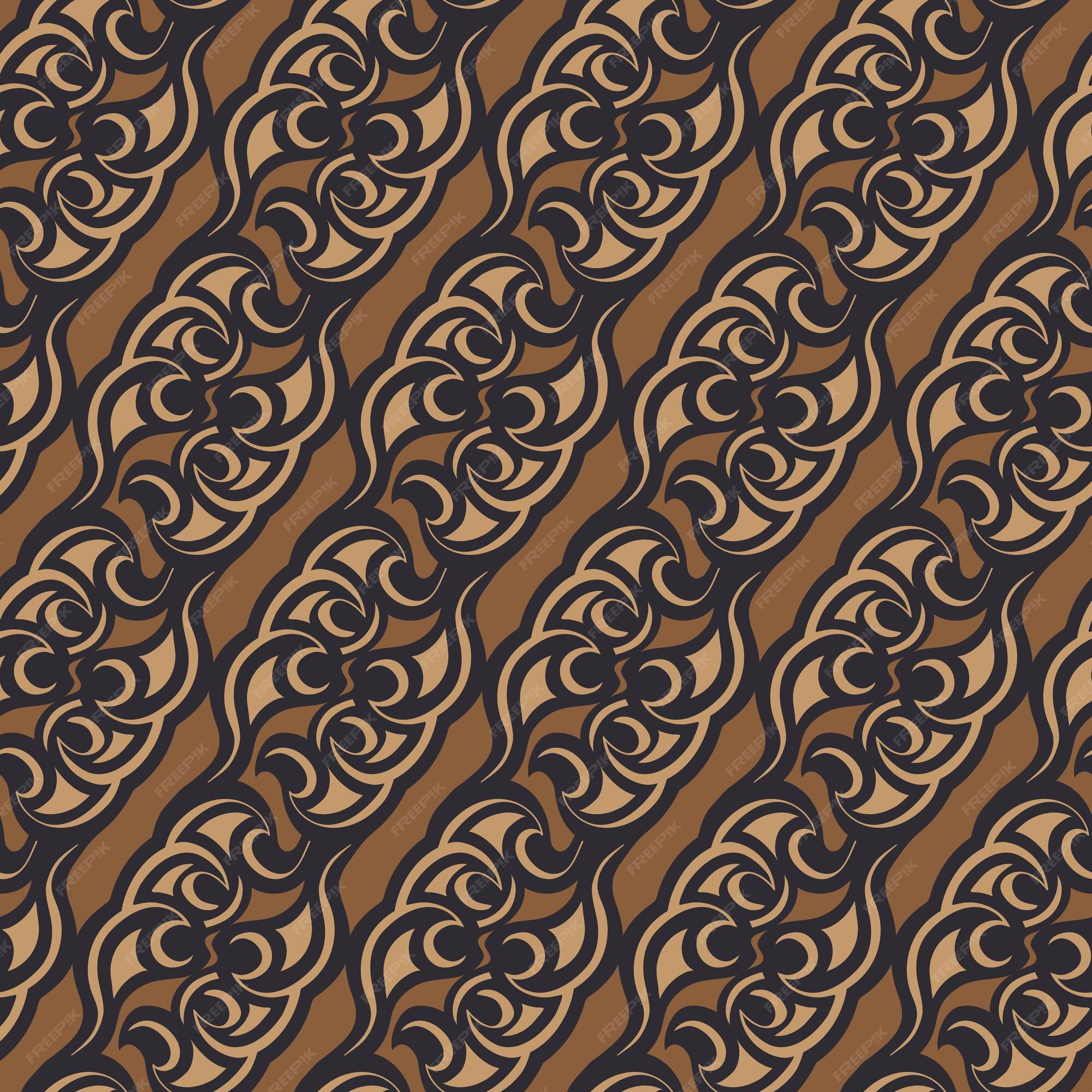 Premium Vector | Abstract javanese batik seamless pattern vector