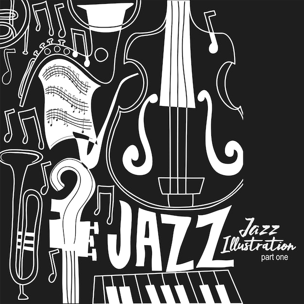 Vector abstract jazz illustration