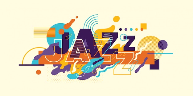 Tipografia jazz astratta.