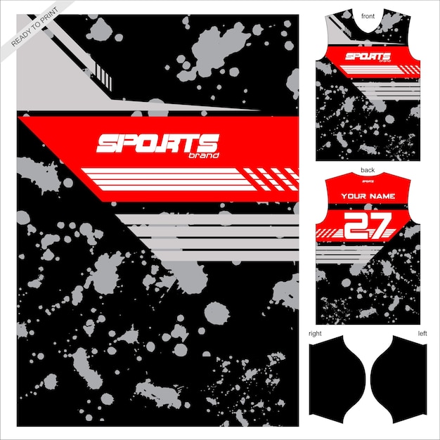 abstract jerseypatroon klaar om af te drukken voor voetbal fietsen motorcross racen esport afdrukken