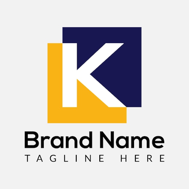抽象的な K 文字モダンな初期レターマーク ロゴ デザイン