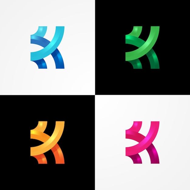 Vector abstract k logo sjabloon