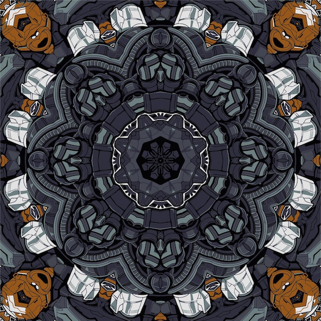 Abstract kaleidoscope background beautiful mandala texture unique kaleidoscope design