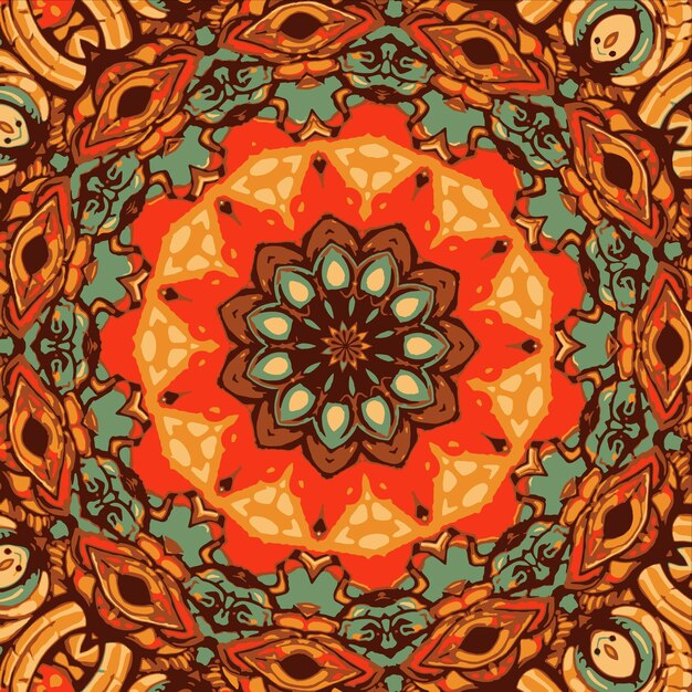Abstract kaleidoscope background Unique mandala design Beautiful multicolor kaleidoscope texture