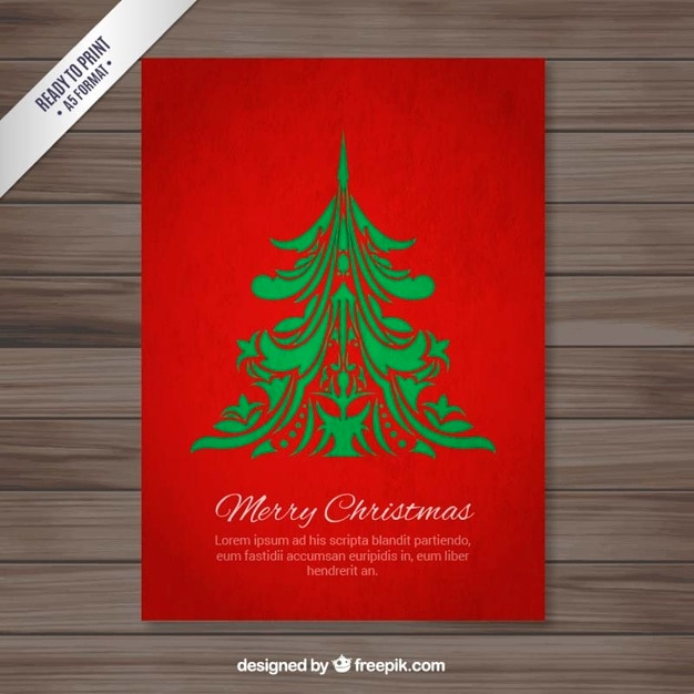 Vector abstract kerstboom kaart