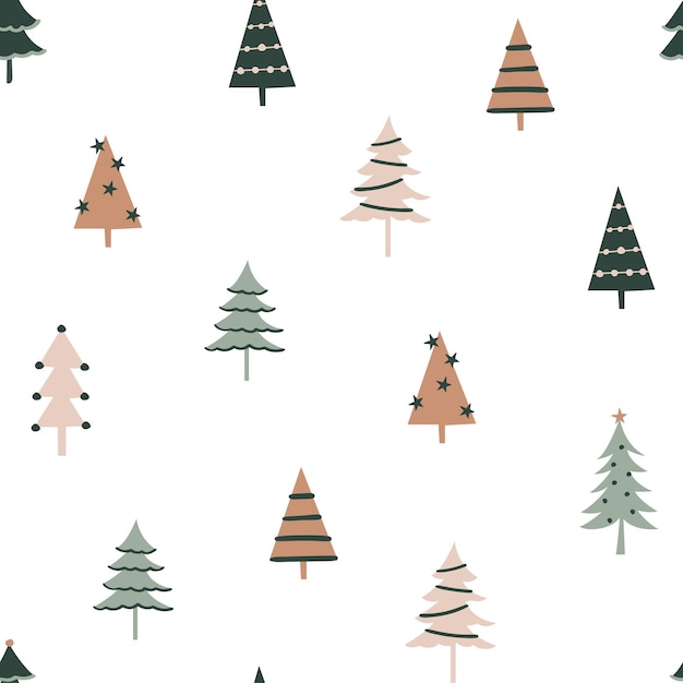 Vector abstract kerstboom naadloos patroon