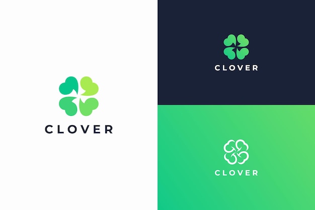 Vector abstract klaverblad logo-ontwerp