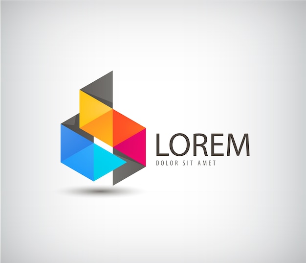 abstract kleuren origami lint logo