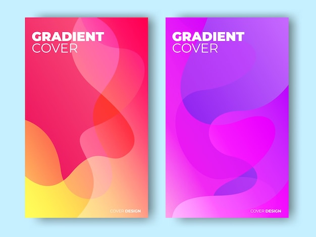 abstract kleurrijk gradiënt deksel sjabloon ontwerp
