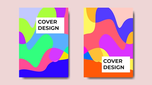 Abstract kleurrijk omslagontwerp geschikt voor boeken en tijdschriften