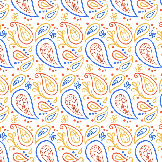 Vector abstract kleurrijk paisley naadloos patroon