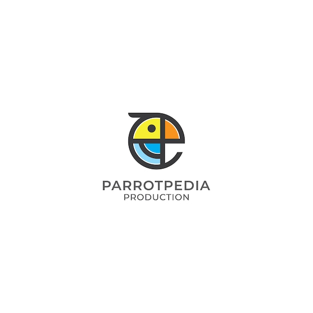 Vector abstract kleurrijk parrot bird logo design