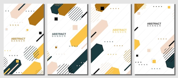Abstract kleurrijk sjabloon instellen achtergrond
