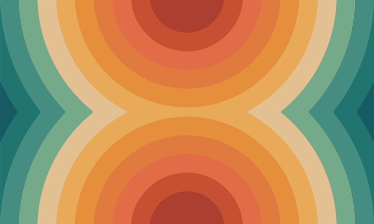 Vector abstract kleurrijk spectrum retro achtergrond vintage geometrische jaren '70 behang