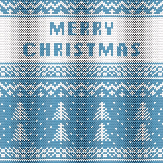 Abstract knitted christmas pattern. Knit texture for merry christmas.