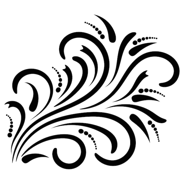 Abstract krullend element voor design swirl curl divider