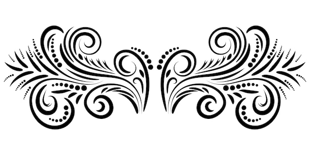 Abstract krullend element voor ontwerp swirl curl