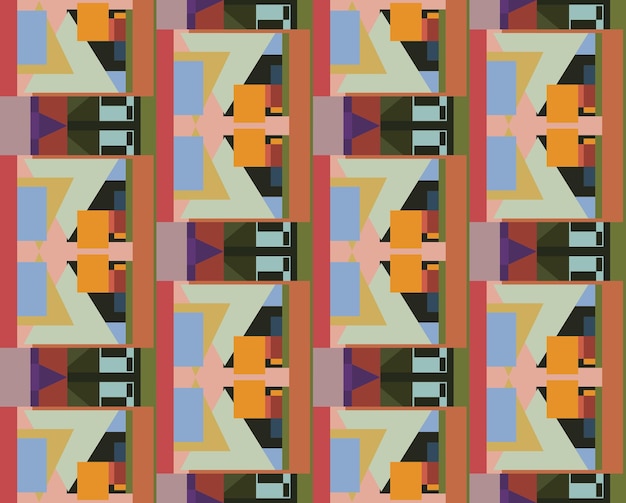 abstract kubisme vectorpatroonontwerp voor moderne kunst en grafische projecten neoplasticism bauhaus