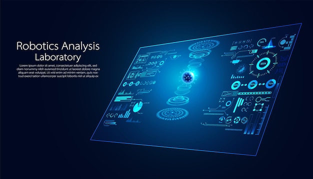 Abstract laboratory for healthcare medical and mesh Virus concept