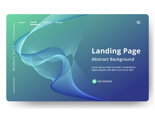 Abstract landing pag template 