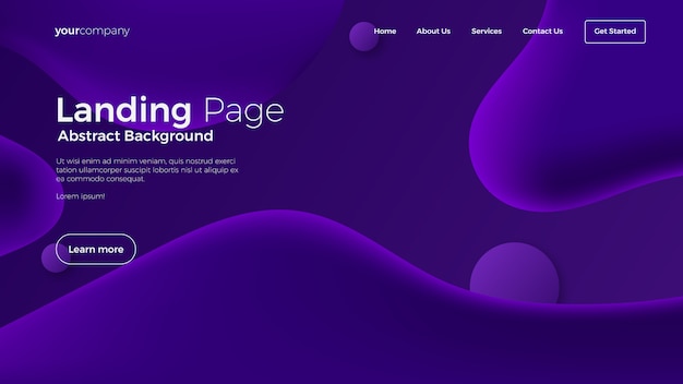 Vector abstract landing page backgrounds