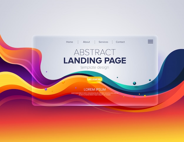 Abstract landing page design