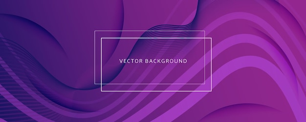 Abstract landing page template with wave lines and geometric sha