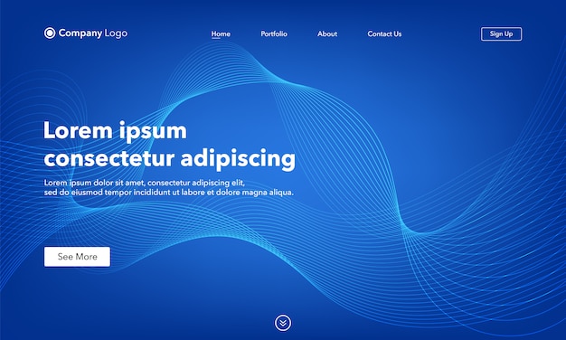 Abstract landing page template