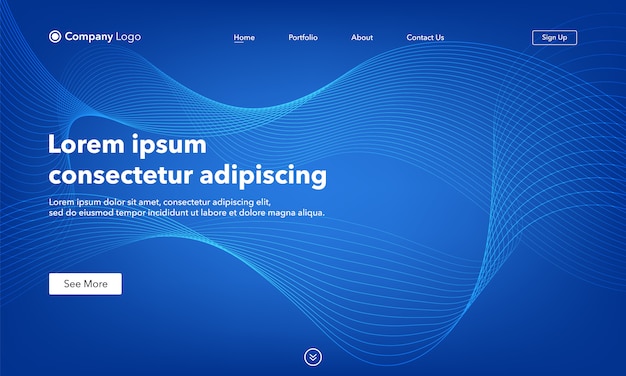 Abstract landing page template