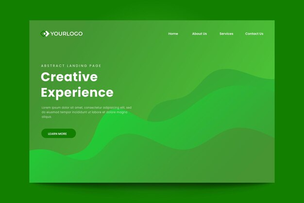 Vector abstract landing page template