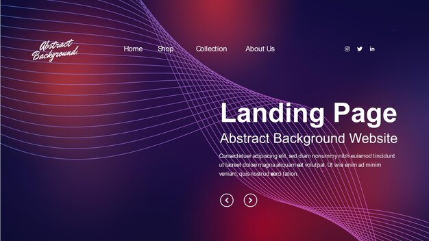 Abstract Landing Page voor de website amp Background