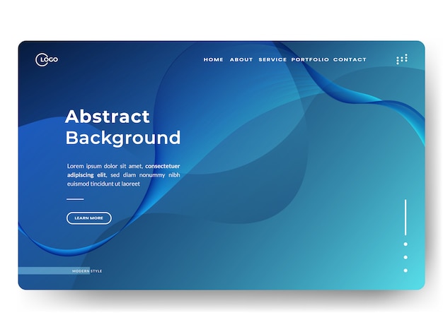 Vector abstract landing pages