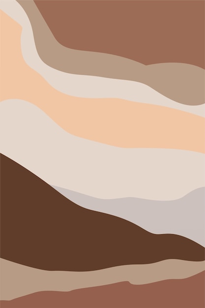 Vector abstract landschap scandinavische wanddecoratie