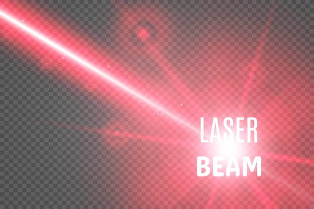 Vettore raggio laser astratto. trasparente isolato su sfondo nero. illustrazione vettoriale