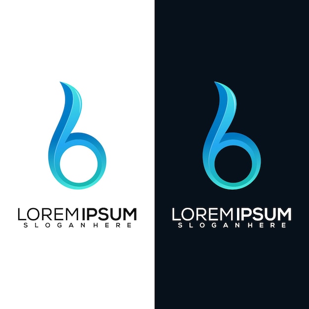 Abstract latter b logo design