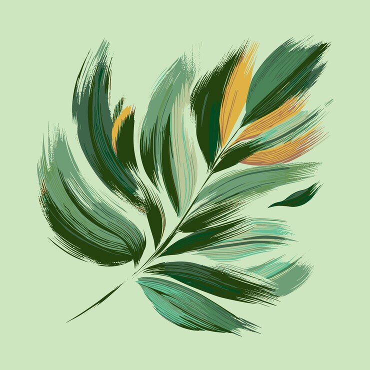 Vector abstract leaf art
