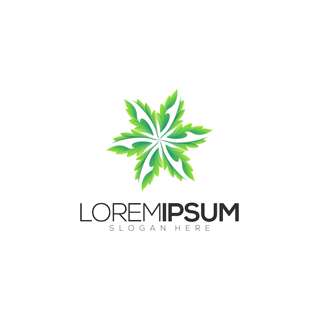 Abstract Leaf Eagle Premium Logo template