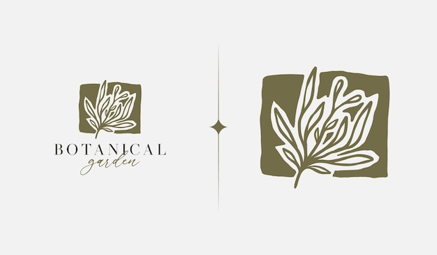 Abstract Leaf Flower Tree Logo Template Universal creative premium symbol Vector illustration Creative Minimal design template Symbol for Corporate Business Identity