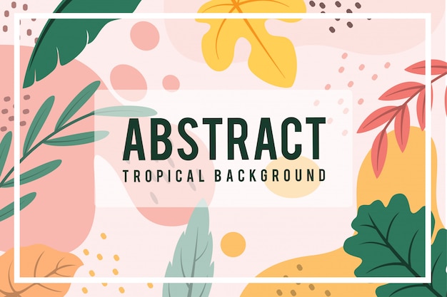 Вектор Абстрактный лист тропической осени дизайн теплый вид